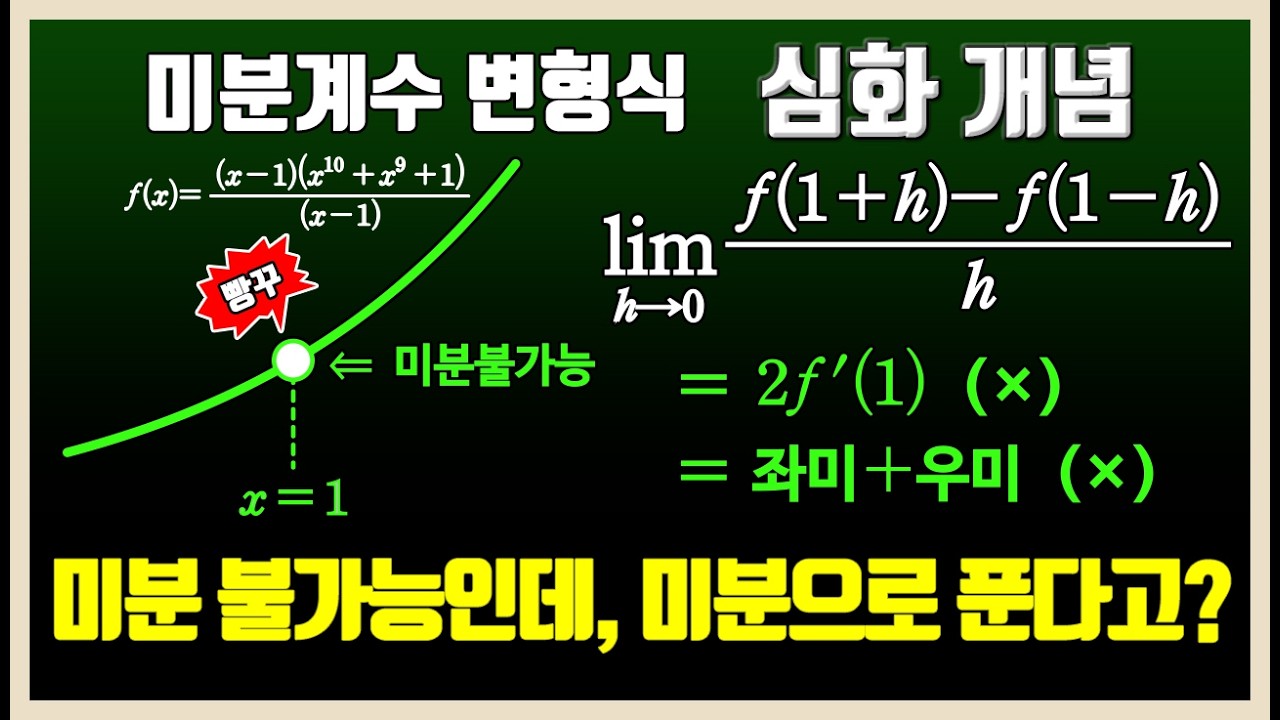 [미적분1] 미분계수 변형식 심화