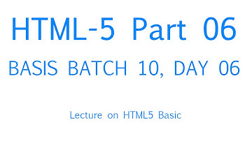 HTML 5 Bangla Tutorial Part 06
