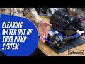 Clearing Water from your Caffewerks Water Pump System