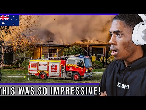 American Reacts to NSW Firefighters Responding to House Fire