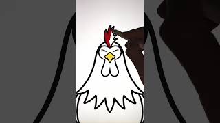 How To Draw Animals | Drawing and Coloring a Chicken Rooster #art #drawing #howtodraw #animals