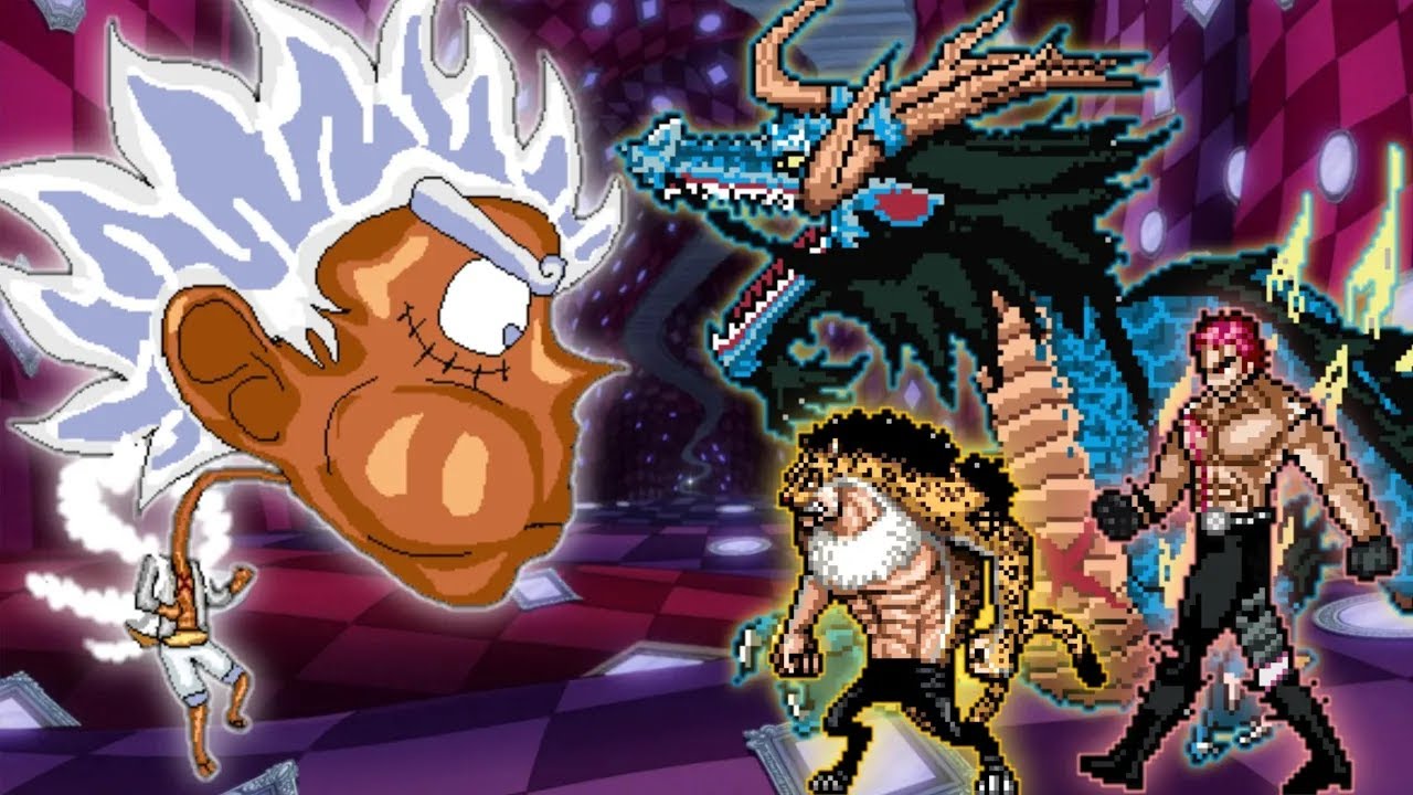 TC Luffy OP Buff VS Katakuri V4 OP Buff & Lucci OP & Hybrid Kaido OP in Jump Force Mugen