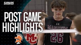 District 3 Boys Volleyball Playoffs: 2A Finals - #2 York Suburban vs. #1 Manheim Central (5-29-25)