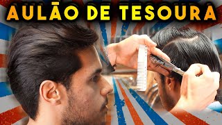 Corte todo na Tesoura ( Divisões e Ângulos ) Adri Barbeiro