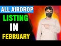 All airdrops listing in february 2026 | best airdrop 2026 | best crypto airdrops 2026