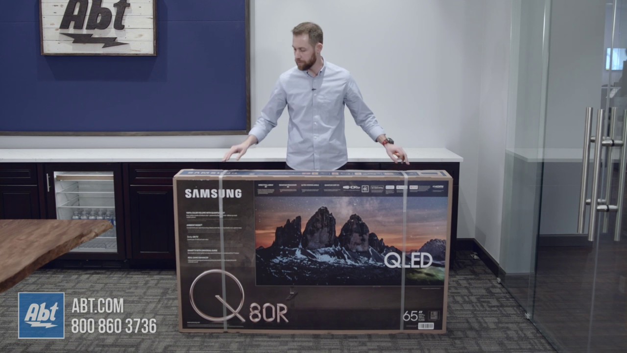 Unboxing The Samsung Q80R QLED Series TV - QN65Q80R - YouTube