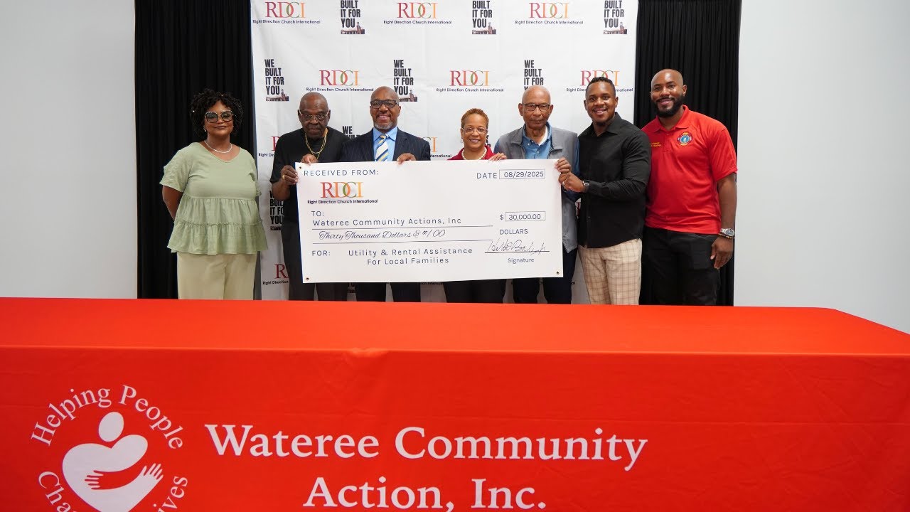 Bishop Herbert Bailey donates 30,000 to Wateree Community Action, Inc.