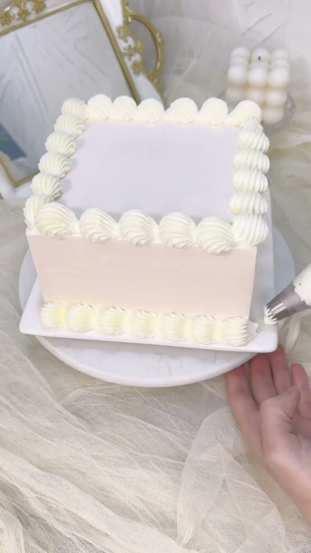 Simple and practical square cake Cake baking tutorial Western pastry baking training Bakers' daily