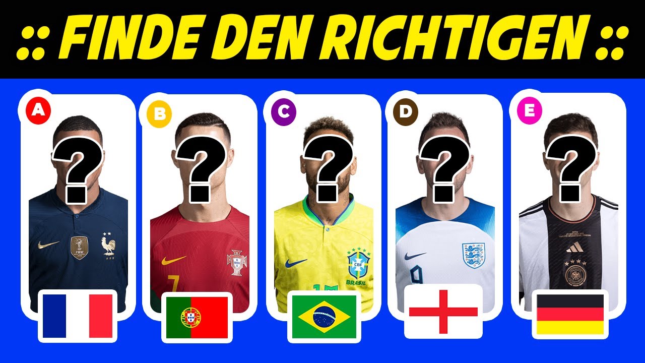 Errate die richtigen Kapitäne der großen Fußballmannschaften Fußballquiz!