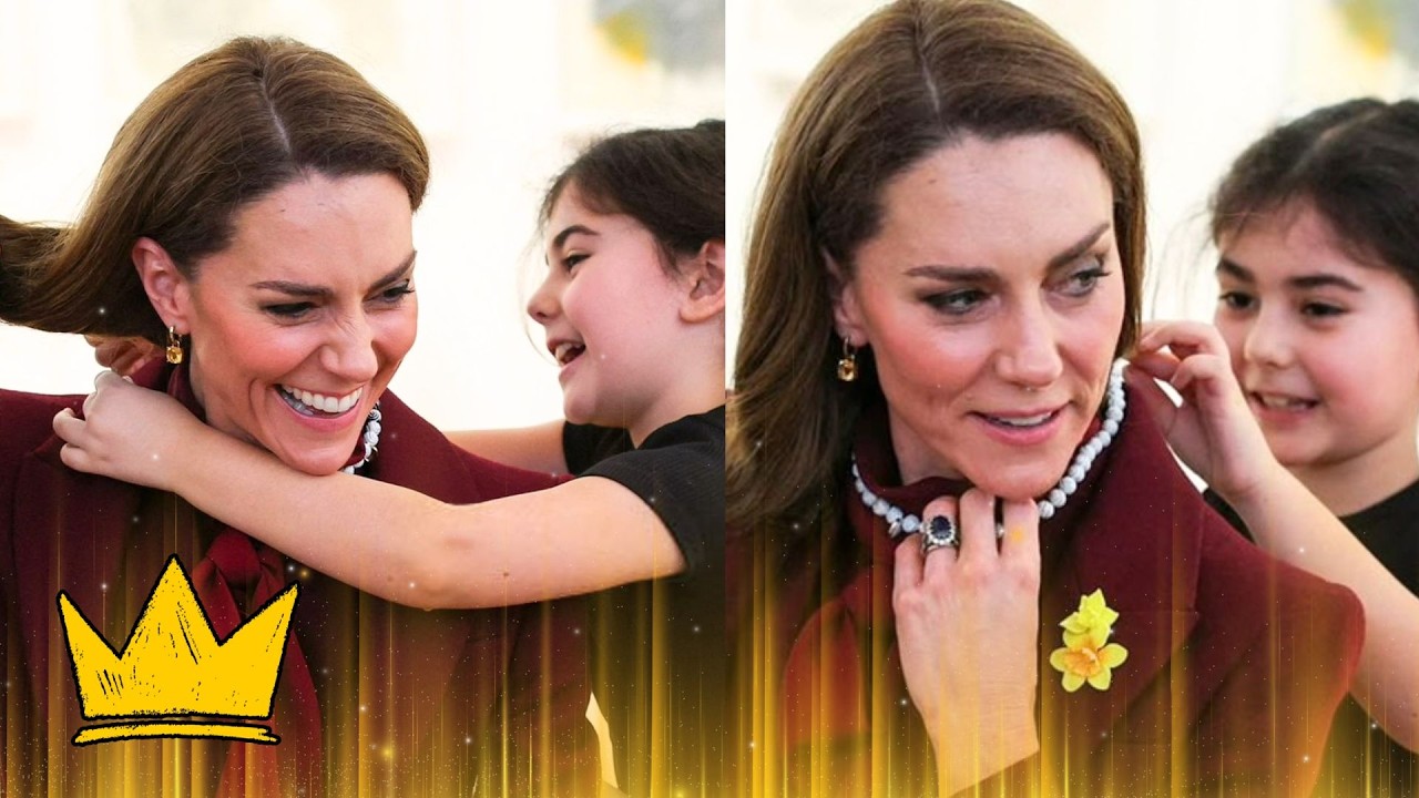 Трогательный момент в жизни принцессы Кейт: маленькая девочка подарила в Уэльсе ожерелье, сделанн...