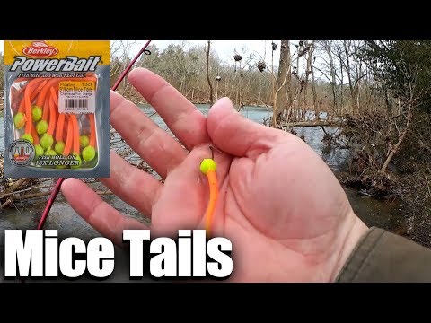 Trout Fishing in High Water with PowerBait MICE TAILS - Trout Bait