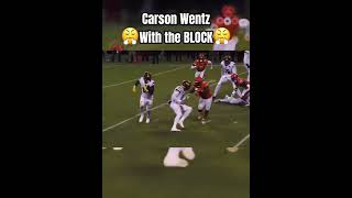 Carson Wentz with the BLOCK 😤💪 | #shorts #foryou #viral #omg #insane #viralshorts #nfl #football