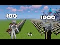 100 Mutant Skeleton Vs 1000 Evoker |Minecraft|