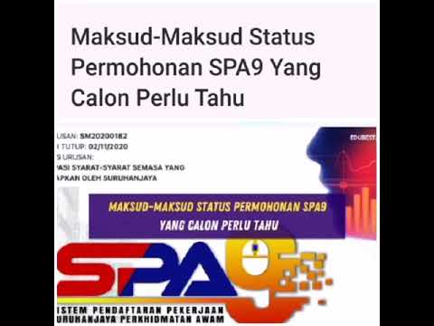 Maksud-maksud status permohonan SPA9 yang calon mesti ketahui... ⬇️LINK below full news ⬇️