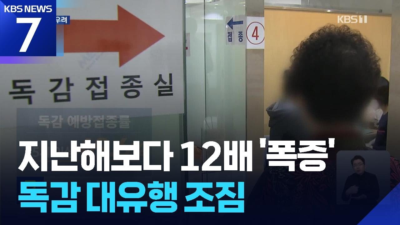 올겨울 독감 대유행 조짐…지난해 동기 대비 12배↑ / KBS  2025.11.14.