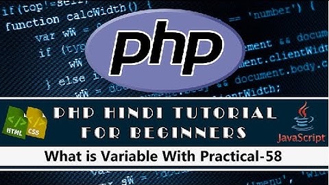 What is Variable With Practical Tutorial-58(Hindi/Urdu)