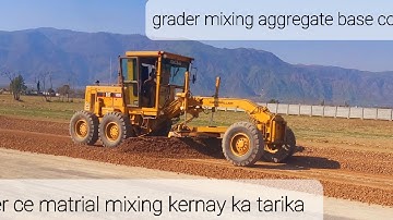 cat grader 140 g mixing aggregate base course frist layer after water || grader operating techniques