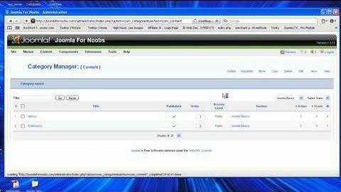 Joomla 1.5 Tutorial - Creating Sections and Categories