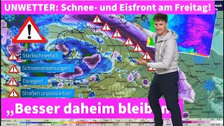 Unglaubliche Schneewand Rauscht Auf Deutschland Zu Wetter Wie Bei Einem Blizzard Lebensgefahr