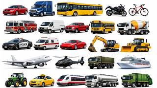 Vehicle Names | Learn 100 Vehicle Names in English with sounds | Mode of Transport for kids