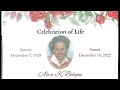 Alice K  Belyeu  Celebration of Life🙏🏾🌹 (VideoWebb🎥)