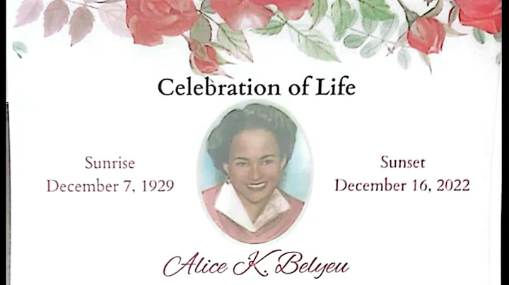 Alice K  Belyeu  Celebration of Life (VideoWebb)