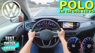 2022 Volkswagen Polo 1.0 Tsi Dsg 110 Ps Top Speed Autobahn Drive Pov