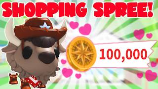 100k Compass Coin Shopping Spree! | Adopt Me Summer Camp Update Roblox | Riivv3r