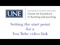 Setting a YouTube Video Start Time with link
