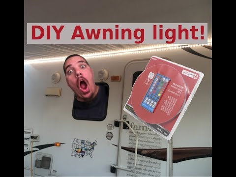DIY rv awning light by Roadstead to Homestead