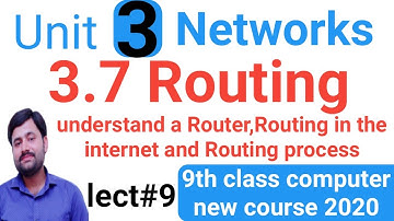 Routing | Understand a router | Routing in the internet | Routing process | 9th computer 2020