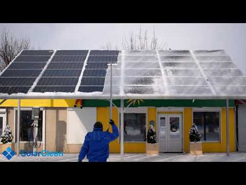 Cleaning Solar Panels | Чистка солнечных панелей от снега