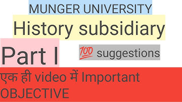 Munger University Part I History subsidiary important objective #mungeruniversityobjectivequestion