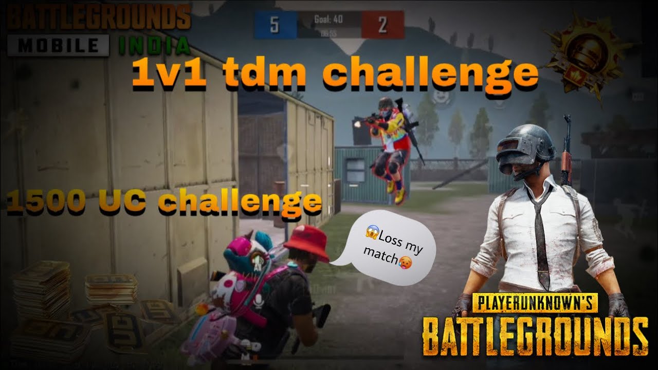 Tdm challenge me my friend || 1v1 tdm challenge || 1500uc challenge ...
