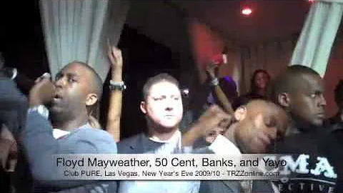 Floyd Mayweather, 50 Cent, G-Unit @ PURE, Las Vegas - Dec.31.09 - TRZZonline.com