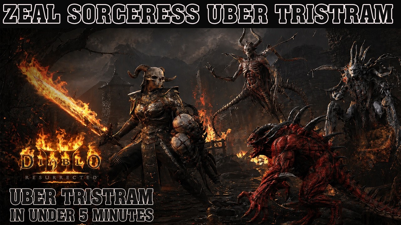 Zeal Sorceress Uber Tristram in Under 5 Minutes | D2R Season 13 Build ...