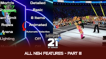WR3D 21 V3 BY SEPKER | ALL NEW MOD FEATURES - PART III (new moves/taunts,auto arena selection &more)