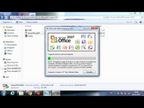 23. ¿Cómo Instalar Office 2007 en tu PC con Windows XP o 7? (2017). Parte  I. - YouTube