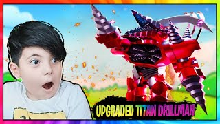 UPGRADED TITAN DRILLMAN  DENEYEN MASUM KOYLU BERO    Roblox Skibidi Toilet Tower Defense