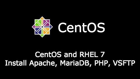 CentOS and RHEL 7: Install Linux, Apache, MariaDB, PHP, VSFTP 설치