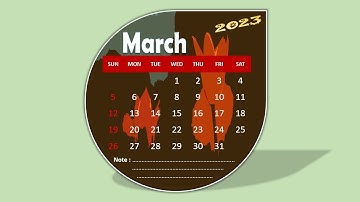 Unique Calendar - Calendar 2023  - Using PowerPoint 2021 Part3