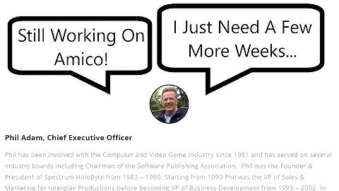 Intellivision Amico News Update: Phil Adam Speaks!