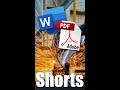 PDF Dokumente in Word bearbeiten #Shorts 📃👷‍♂️👌
