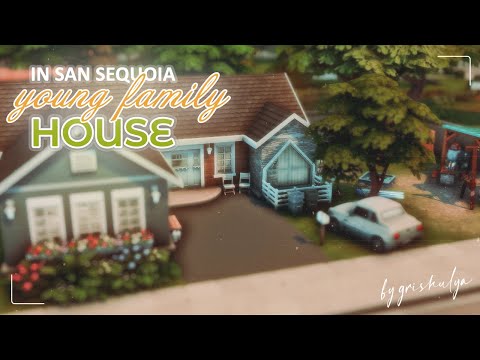 Видео: Дом молодой семьи в Сан-Секвойя | Строительство | The Sims 4 | Speed Build | No CC