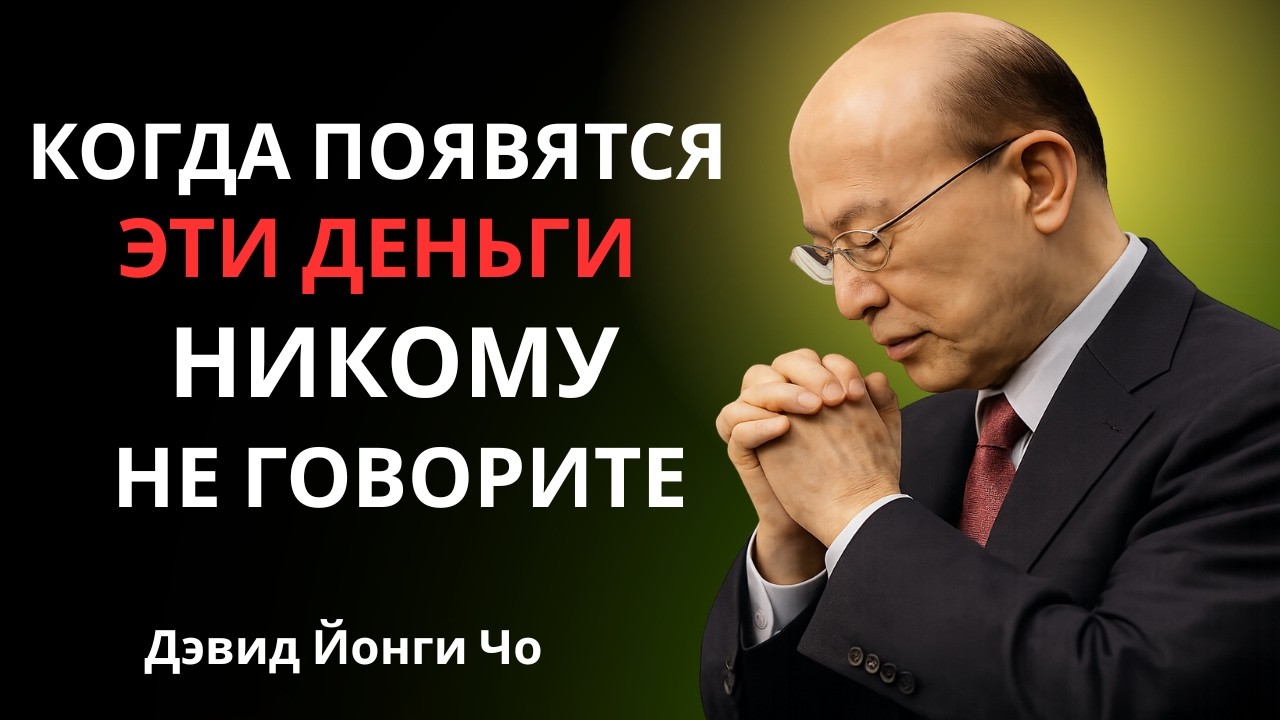 Когда деньги приходят от Бога, молчите и будьте мудры { Дэвид Йонги Чо }