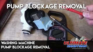 Washing machine pump blockage removal   | ultimate handyman