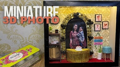 Handmade 3D Miniature Photo Frame | Handmade Birthday Gift #kraftasmile #diy #handmade #3dphoto