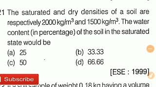 Top 5000+ questions civil engineering / properties of soil / soil mechanics rsmssbje sscje 2020