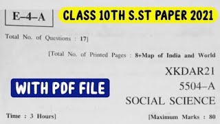 Class 10th JKBOSE S.St Paper 2021 | 10th JKBOSE S.St Annual Paper 2021 | 20-Nov-2021 screenshot 1