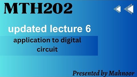 mth202 short lecture 6 | vu updated short lecture 2024 | by Mahnoor